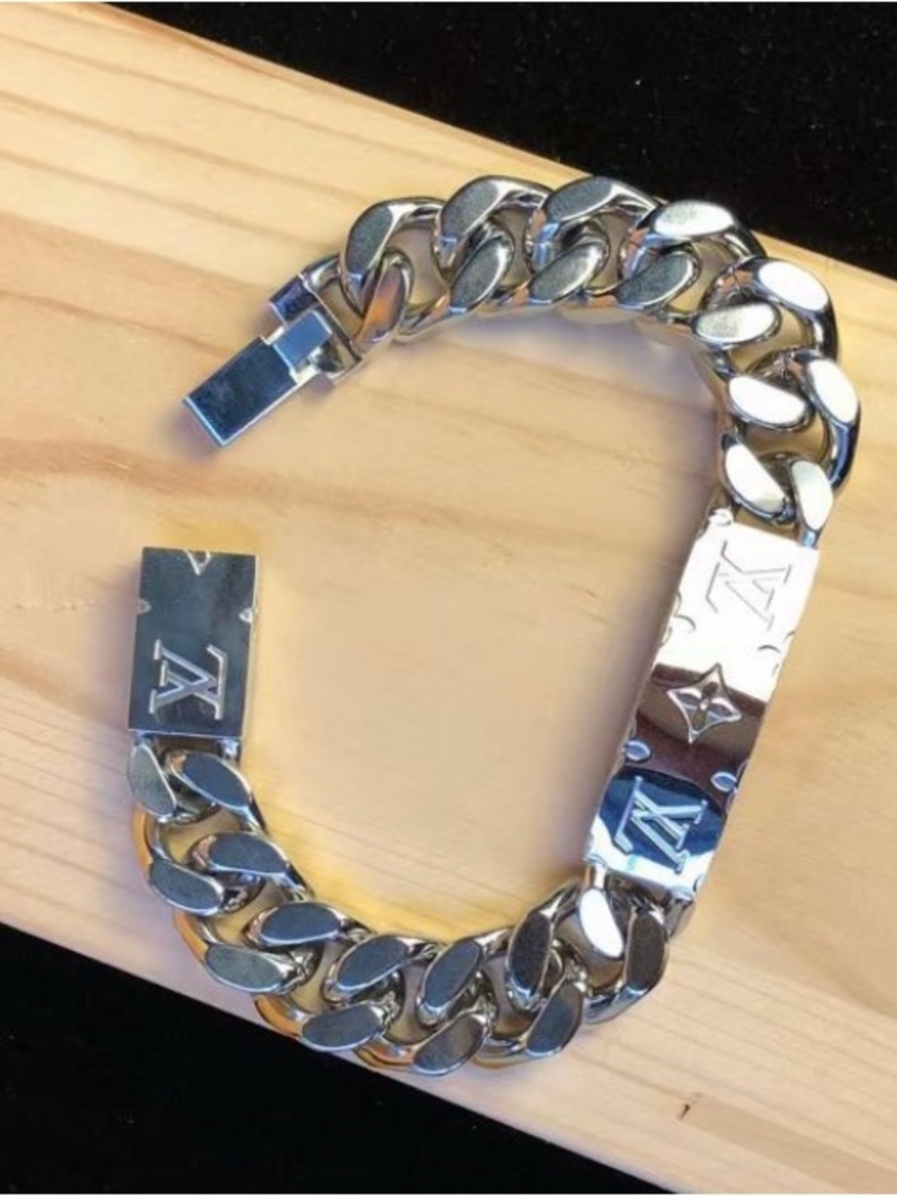 Cuban Silver stainless steel Cuban Link chain Bracelet